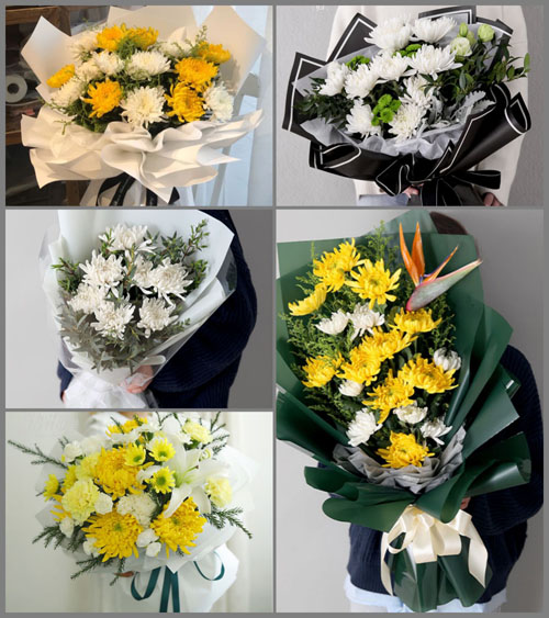 四川成都彭州市濛阳镇彩林村白事花束代送